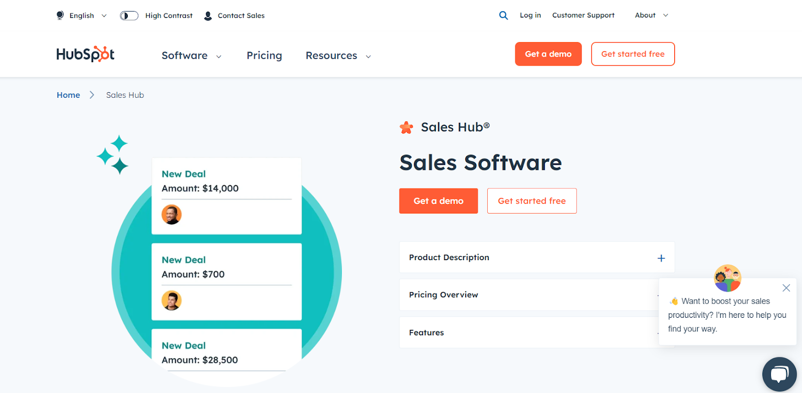 Best Outbound Automation Tools:- Hubspot Sales Hub