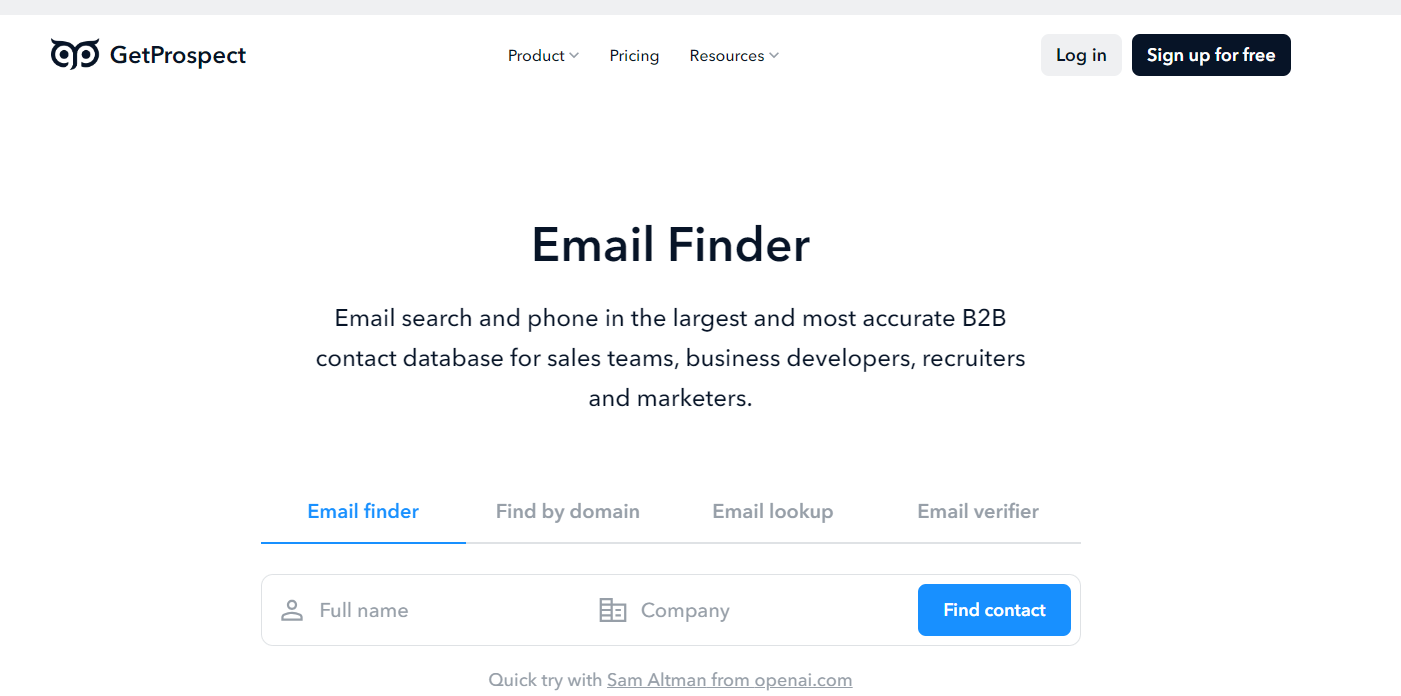 Best Free Email Finder Tools:- GetProspect
