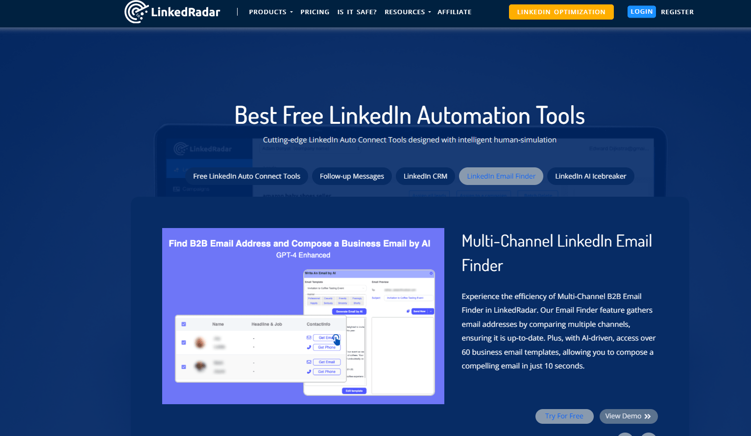 Best LinkedIn Lead Generation Tools:- LinkedRadar
