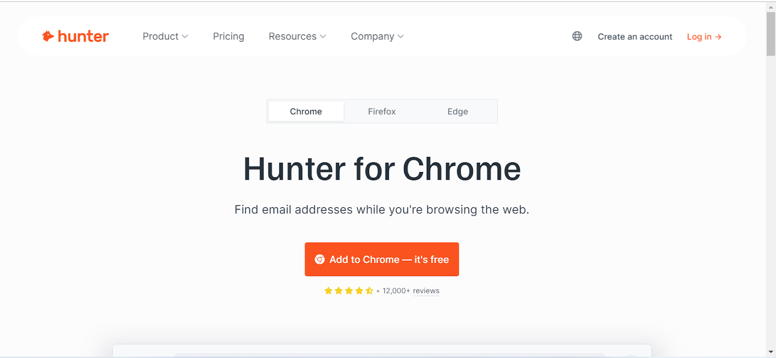 Best Email Extractors for Chrome:- (4) Hunter.io