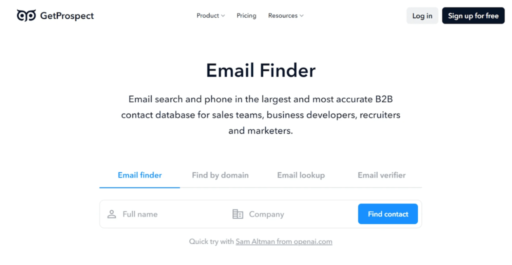Best Personal Email Finder Tools:- GetProspect