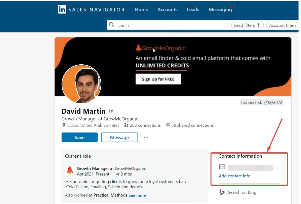 linkedin sales navigator scraper free