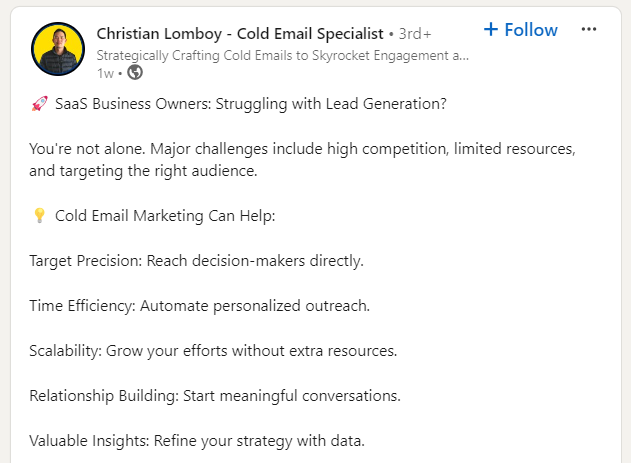 cold email marketing strategy