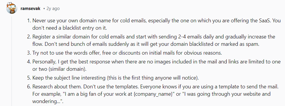 cold email for saas product