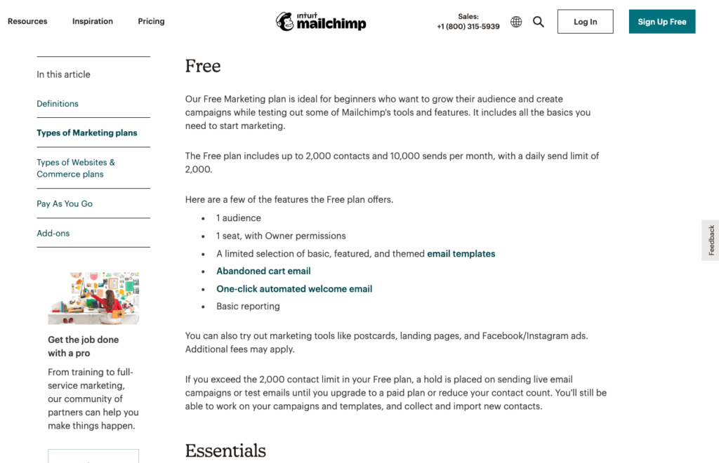 SaaS Sales Funnel Template: Mailchimp