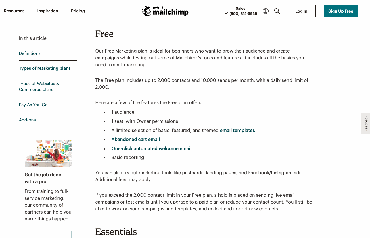 SaaS Sales Funnel Template: Mailchimp