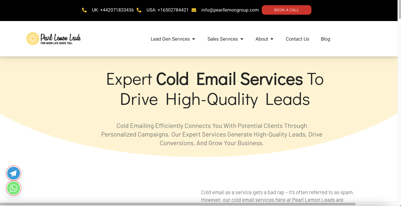 Pearl Lemon Lead - Cold Email Agency