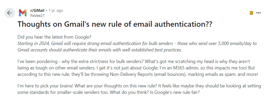 email authentication in Gmail