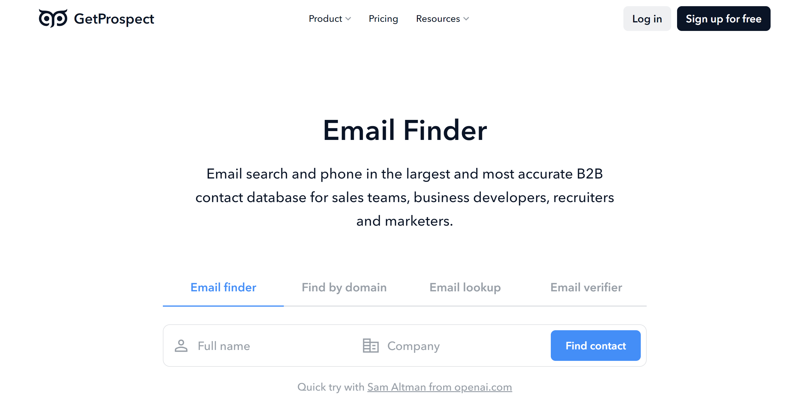 GetProspect - email scraping tool