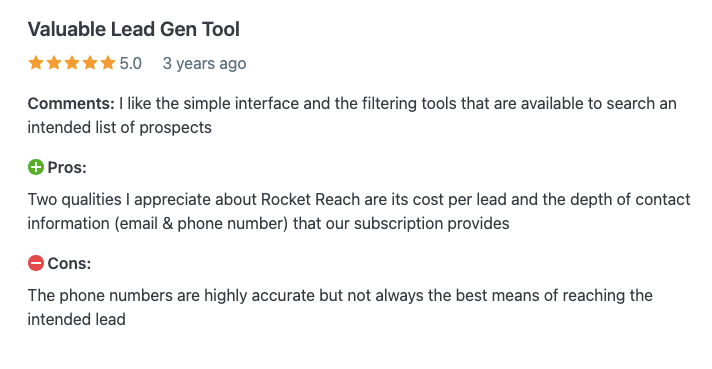 Review - RocketReach